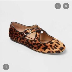 A New Day Tasmin Leopard Print Flats Women's Size 10, NEW In Box